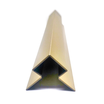 équilibre en bronze en laiton antique de bord de tuile d'acier inoxydable en métal de forme d'angle de 201 304 316l Rose Gold Black Round Curved