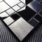 mosaïque Backsplash en métal de tuile de mosaïque d'acier inoxydable de noir de place de 30x30cm